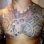 Before laser tattoo removal treatment of a chest tattoo Laser Tattoo Removal Campbelltown Sydney's Leading Pico Clinic